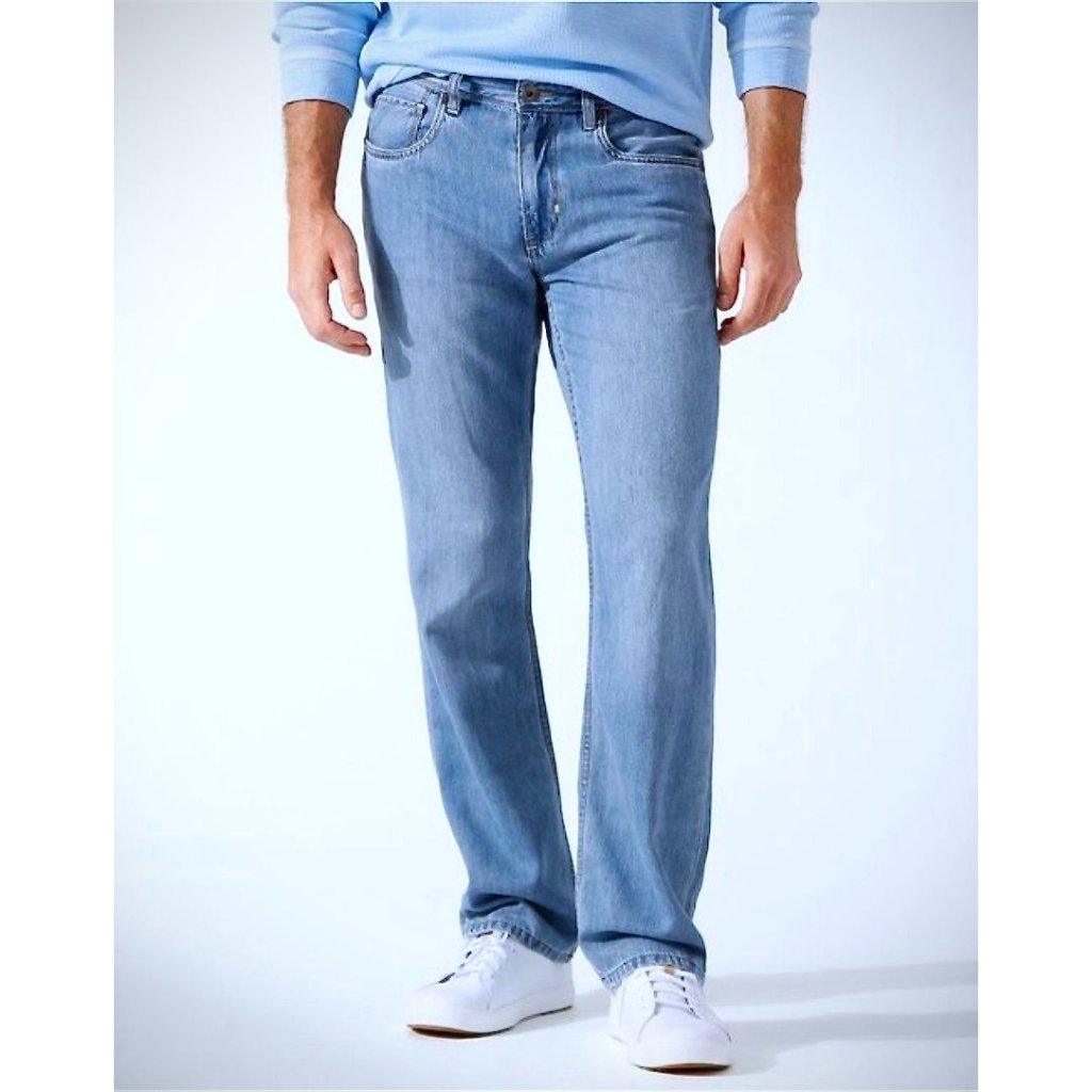 Tommy Bahama Cayman Island Relaxed Fit Jeans 36 X 30 Straight Leg Blue 5 Pocket